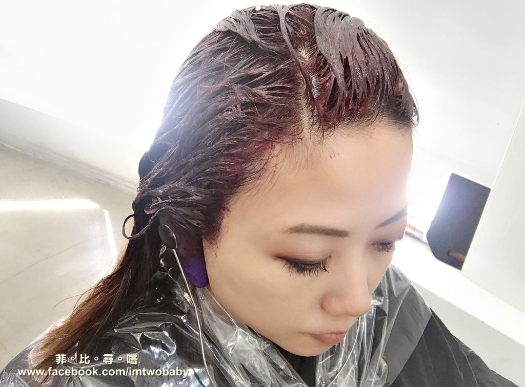 台北萬華西門町美髮沙龍 尚洋髮藝 免漂髮也能有紫色迷濛好質感韓系Style 染髮髮型設計師推薦 @兔貝比的菲比尋嚐